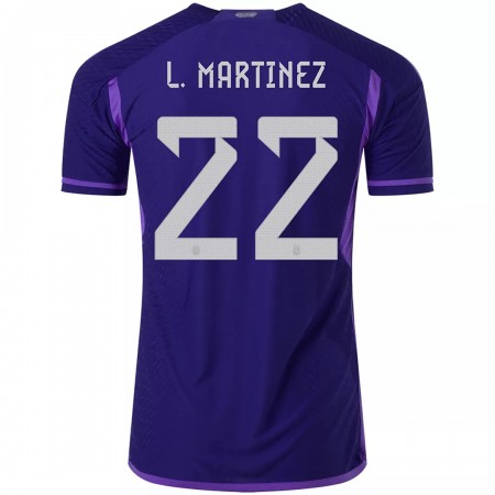 Argentina L. MARTINEZ 22 Matchtröjor Borta Fotbollströja VM 2022 Argentina L. MARTINEZ 22 Matchtröjor Borta Fotbollströja VM 2022